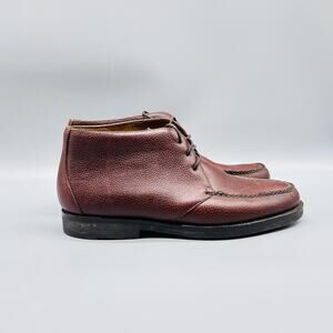 Cole Haan Boots Mens 7.5 Brown Leather Chukka MAde USA Desert Shoes Vintage